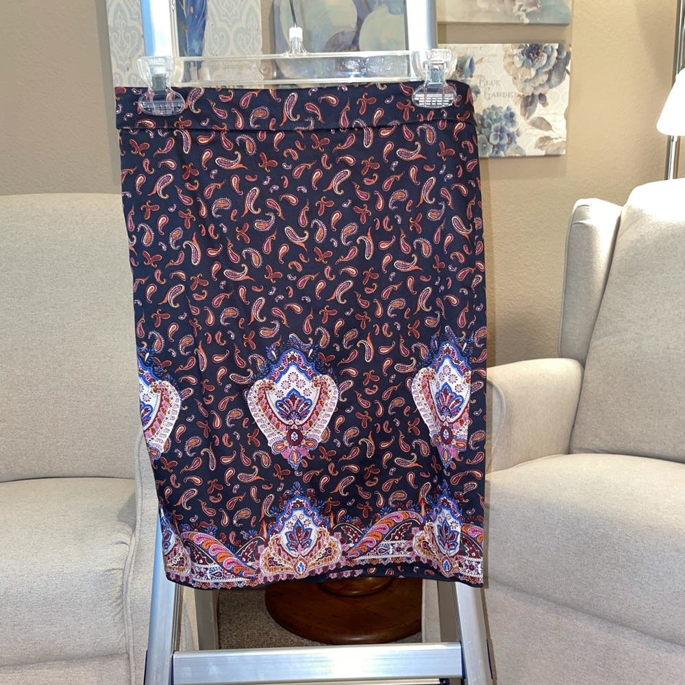 J. Crew Paisley Pencil Skirt/Size 00 - worn once!